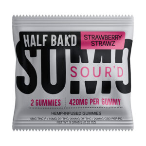half bakd sumo sourd 840mg 2ct gummies strawberry strawz