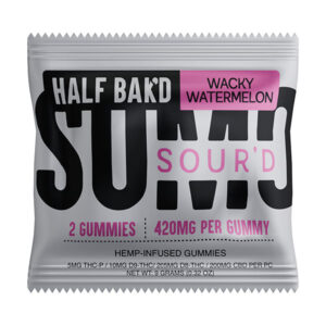 half bakd sumo sourd 840mg 2ct gummies wacky watermelon