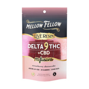 mellow fellow d9 cbd m fusion live resin 400mg gummies strawberry cheescake