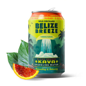 wild orcahrd belize breeze 100mg kava sparkling water blood orange