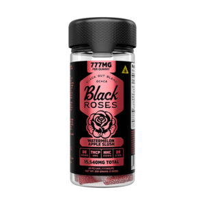 black roses black out blend gummies 777mg 20ct watermelon apple slush