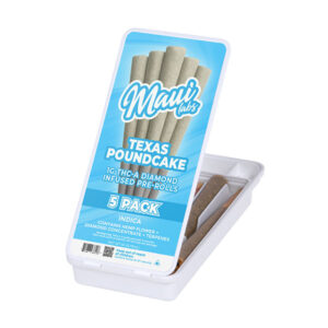 maui labs thca diamond infused pre rolls 1g 5ct texas poundcake