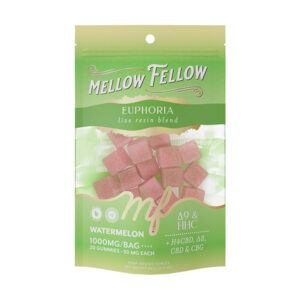 mellow fellow mfusions 1000mg live resin gummies euphoria watermelon