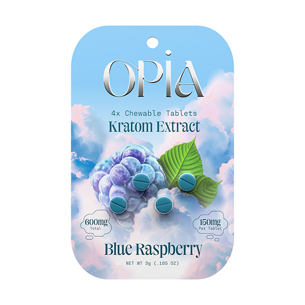 opia kratom tablets 600mg 4ct blue raspberry