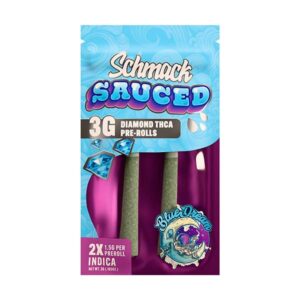 schmack sauced 3g 2ct pre rolls blue dream