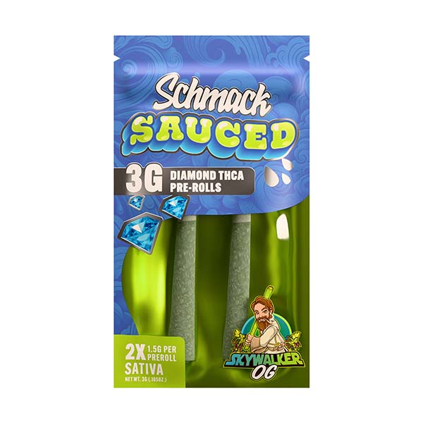 schmack sauced 3g 2ct pre rolls skywalker