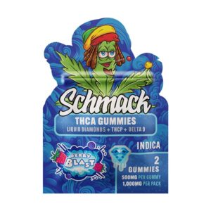 schmack thca 1000mg 2ct gummies berry blast