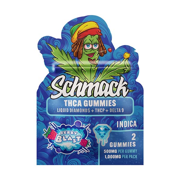 schmack thca 1000mg 2ct gummies berry blast