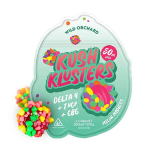 wild orchard kush klusters 50mg gummies 6ct mellon madness