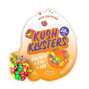wild orchard kush klusters 50mg gummies 6ct peach punched