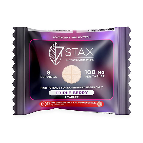 7stax 7hydroxy tablets 100mg 1ct triple berry