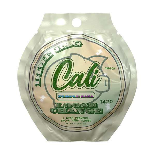 cali-loose-change-dime-bag-1g-thca-flower-PURPLE-ZAZA cali loose change dime bag 1g thca flower purple zaza