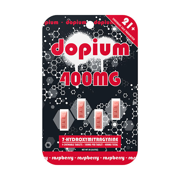 dopium 7 hydroxy tablets 400mg 4ct raspberry