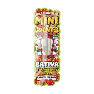 elyxr thca flower co mini joints .5g 2ct strawberry burst