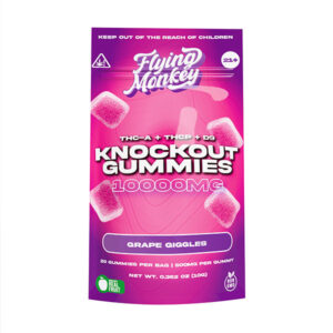 flying monkey knockout gummies 10000mg 20ct grape giggles