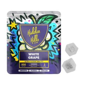 hidden hills heady blend 1000mg 2ct gummies white grape