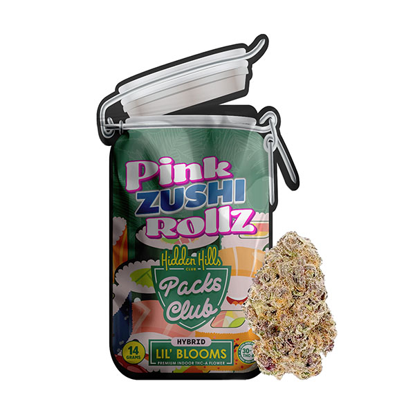 hidden-hills-lil-blooms-thca-flower-14g-pink-zushi-rollz hidden hills lil blooms thca flower 14g pink zushi rollz
