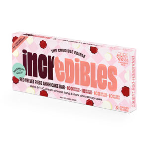 incredibles 100mg chocolate bar red velvet piece ahhh cake