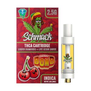 schmack-thca-2.5g-cartridge-Cherry-Bomb schmack thca 2.5g cartridge cherry bomb