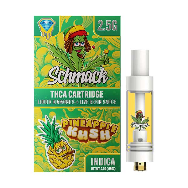 schmack-thca-2.5g-cartridge-Pineapple-Kush schmack thca 2.5g cartridge pineapple kush