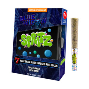 spritz .5g diamond infused pre rolls 7ct blue widow