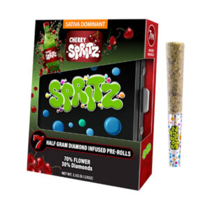 spritz .5g diamond infused pre rolls 7ct cherry spritz