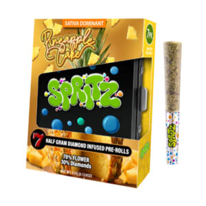 spritz .5g diamond infused pre rolls 7ct pineapple cake