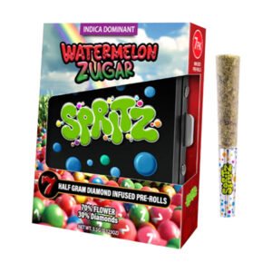 spritz .5g diamond infused pre rolls 7ct watermelon zugar