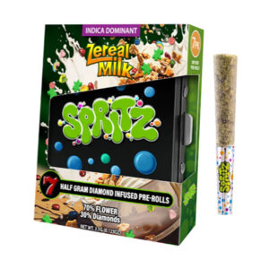 spritz .5g diamond infused pre rolls 7ct zereal milk