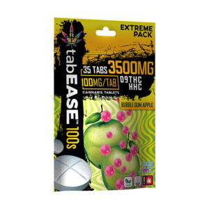 tabease 100s d9 hhc 3500mg tabs bubble gum apple new