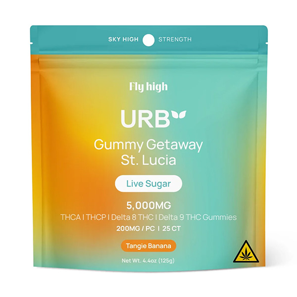 urb-live-sugar-gummy-getaway-st-lucia-5000mg-Tangie-Banana urb live sugar gummy getaway st lucia 5000mg tangie banana