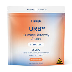 urb thc cbd gummy getaway aruba 750mg tropical lush