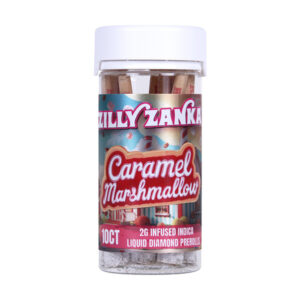zilly zanka liquid diamond 2g pre rolls 10ct caramel marshmallow