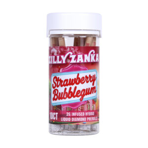 zilly zanka liquid diamond 2g pre rolls 10ct strawwberry bubblegum