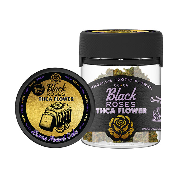 black roses gold label thca flower 3.5g lemon pound cake