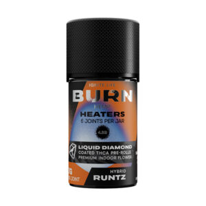 burn hemp heaters liquid diamonds pre rolls 6ct runtz