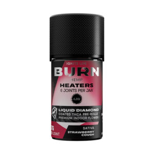 burn hemp heaters liquid diamonds pre rolls 6ct strawberry cough