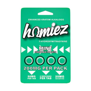 homiez 7hydroxy tablets 200mg 4ct mint