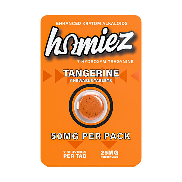 homiez 7hydroxy tablets 50mg 1ct tangerine