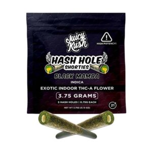 juicy kush thca hash hole shorties 3.75g 5ct black mamba