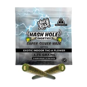 juicy kush thca hash hole shorties 3.75g 5ct super silver haze