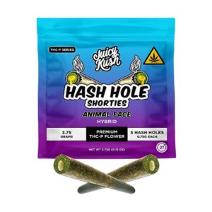 juicy kush thcp hash hole shorties 3.75g 5ct animal face