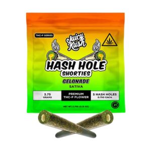 juicy kush thcp hash hole shorties 3.75g 5ct gelonade