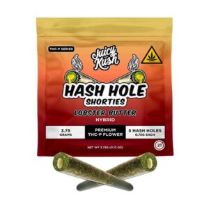 juicy kush thcp hash hole shorties 3.75g 5ct lobster butter