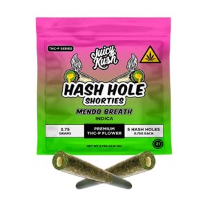 juicy kush thcp hash hole shorties 3.75g 5ct mendo breath