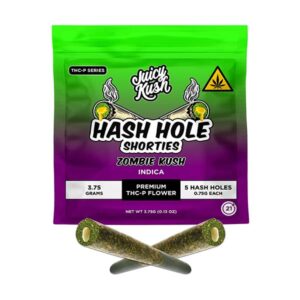 juicy kush thcp hash hole shorties 3.75g 5ct zombie kush