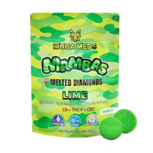 muha meds mambas melted diamonds gummies 3000mg 10ct lime