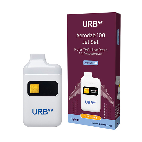 urb aerodab 100 jet set thca 1.5g disposable dab jealousy