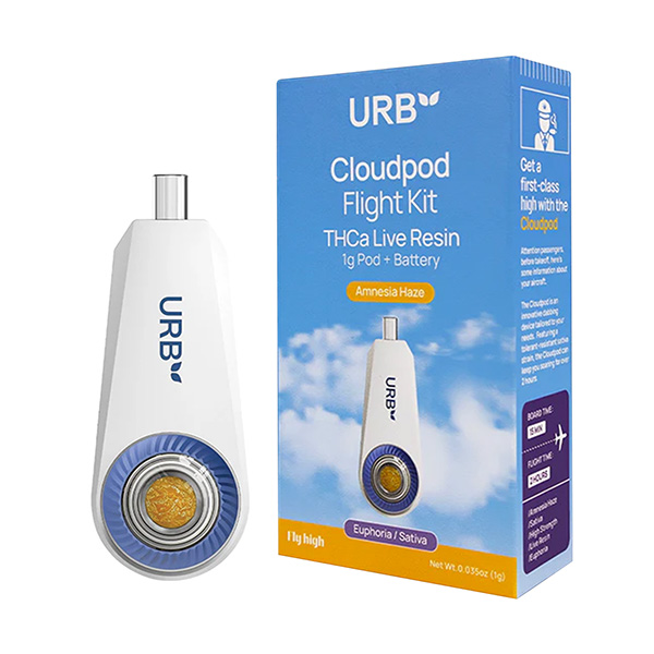 urb cloudpod flight kit 1g thca live resin amnesia haze