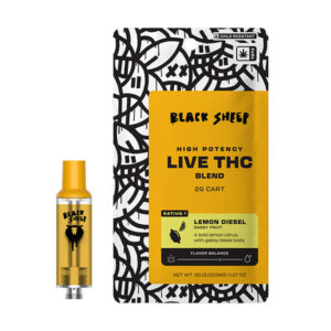 black sheep live thc 2g cartridge lemon diesel